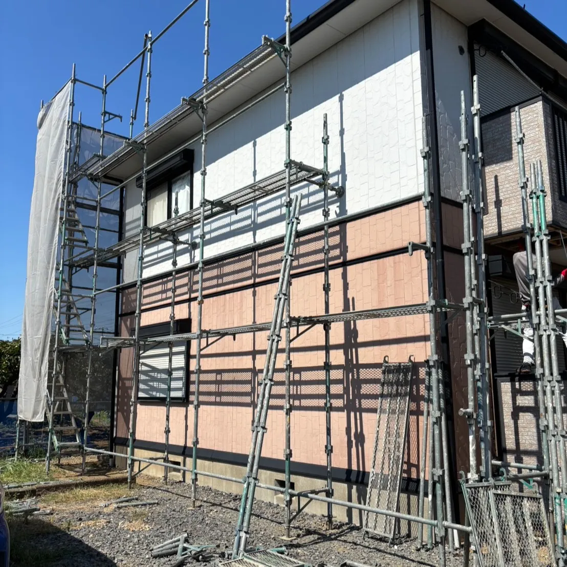 ー松戸市S様邸Ｅ棟足場組立他（屋根・外壁塗装工事）－