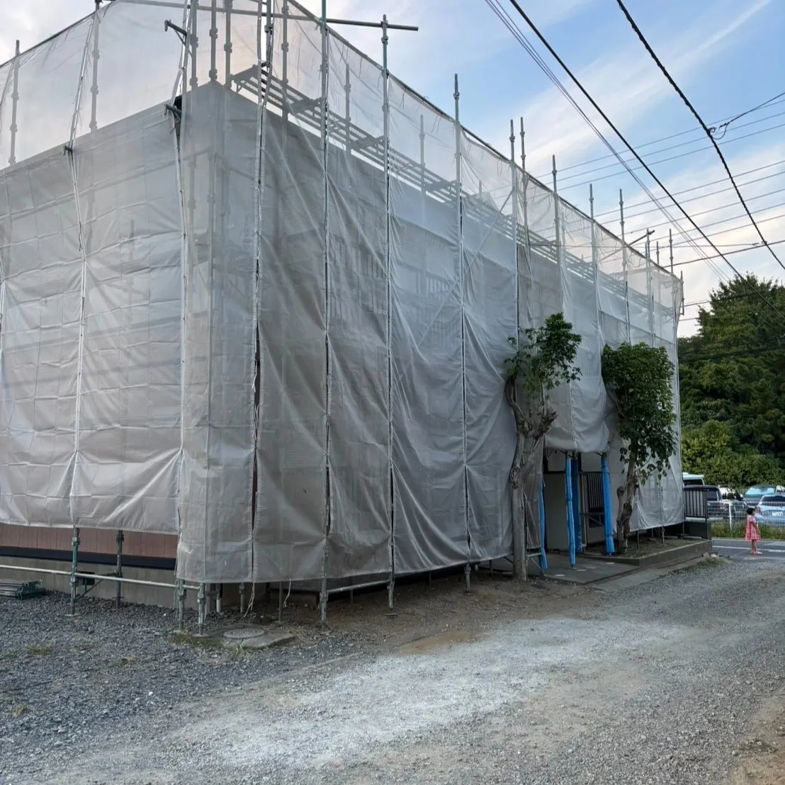 ー松戸市S様邸Ｅ棟足場組立他（屋根・外壁塗装工事）－