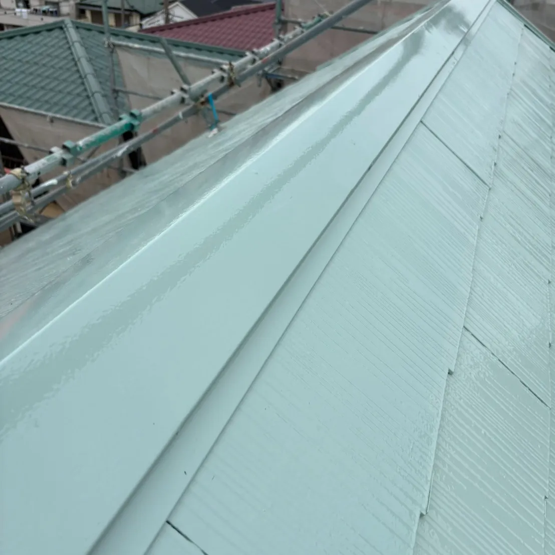 ー松戸市N様邸屋根上塗り&養生(屋根・外壁塗装工事)-