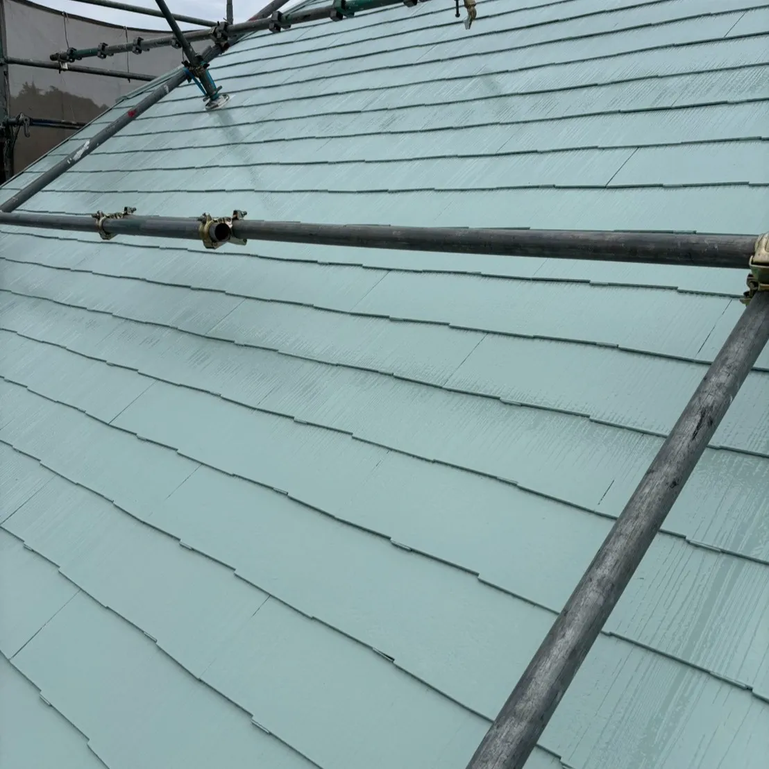 ー松戸市N様邸屋根上塗り&養生(屋根・外壁塗装工事)-