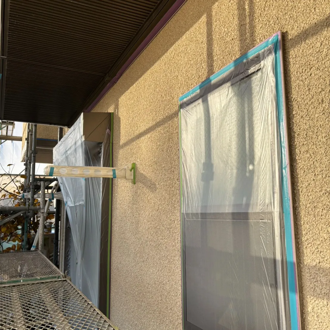 ー松戸市I様邸養生完了（屋根・外壁塗装工事）－