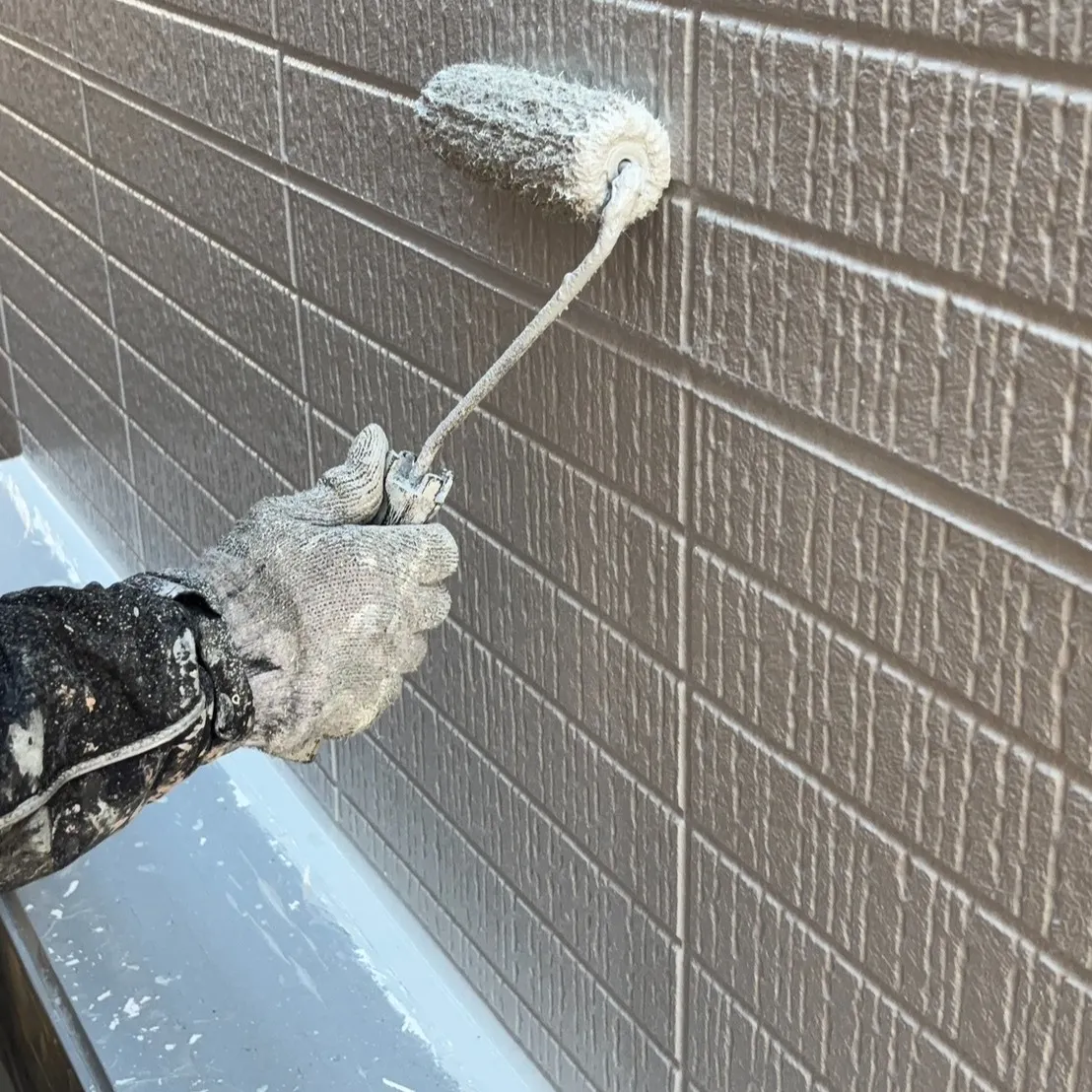 ー松戸市T様邸外壁上塗り完了他(屋根・外壁塗装工事)-