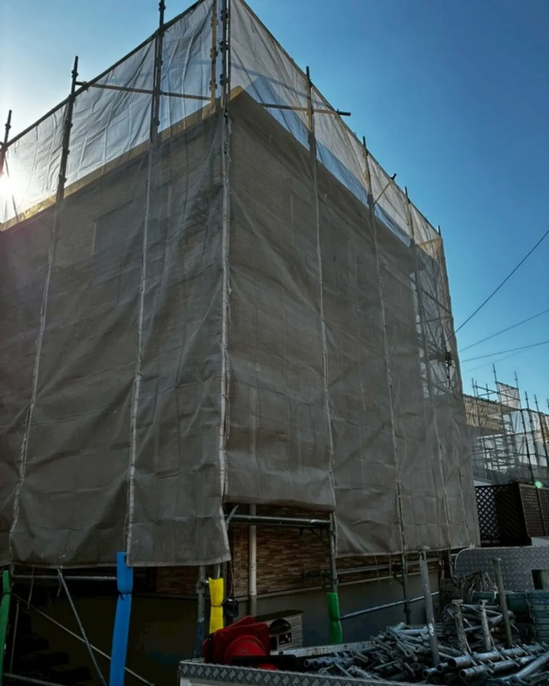 ー松戸市I様邸足場組立（外壁塗装工事）－