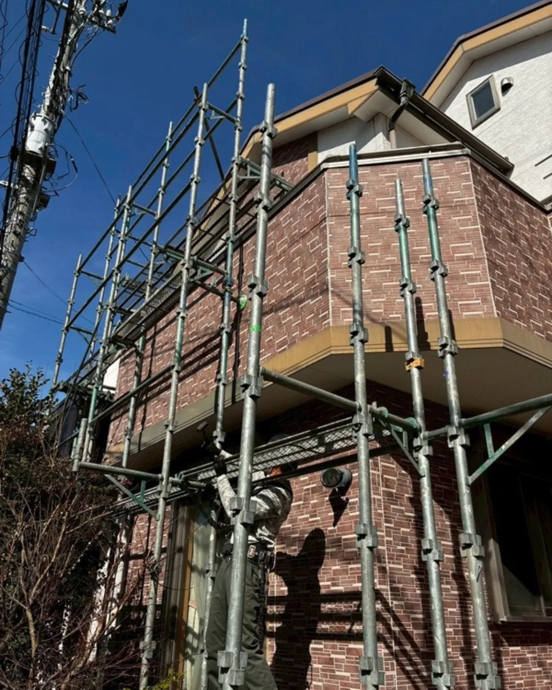 ー松戸市K様邸足場組立（屋根・外壁塗装工事）－