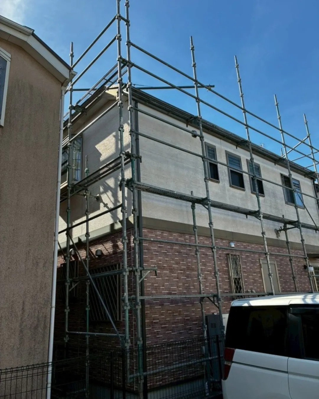 ー松戸市K様邸足場組立（屋根・外壁塗装工事）－