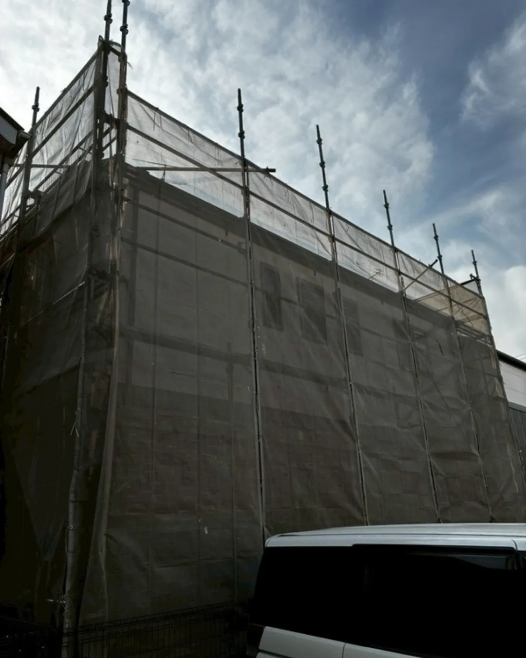 ー松戸市K様邸足場組立（屋根・外壁塗装工事）－