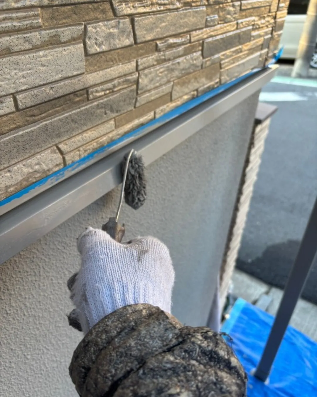 ー松戸市I様邸基礎中塗り他(外壁塗装工事)-