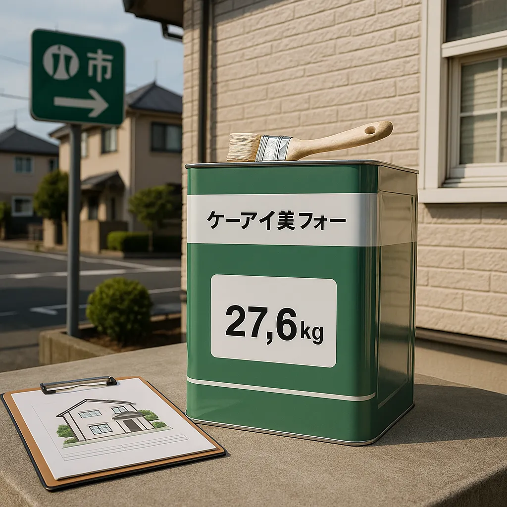 ケーアイ美フォームの外壁塗装、2回塗り27.6kgが語る選ばれる理由