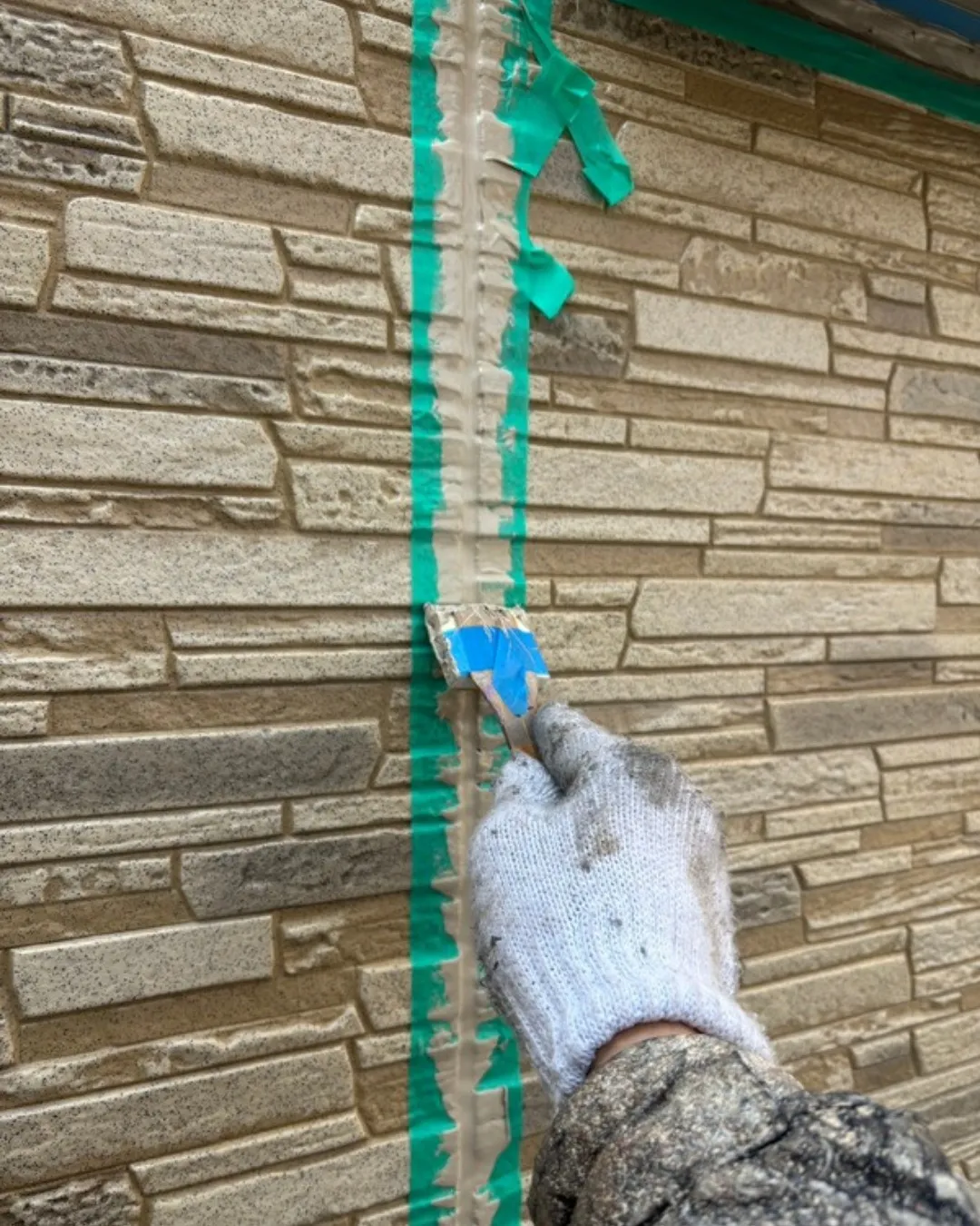 ー松戸市I様邸コーキング打ち込み(外壁塗装工事)-