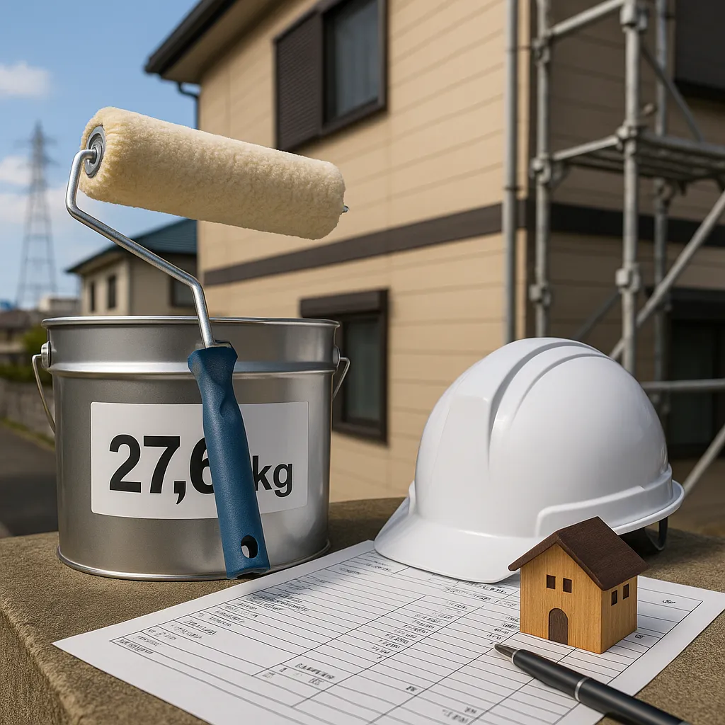 ケーアイ美フォームの外壁塗装 2026年2月14日の27.6kg実績