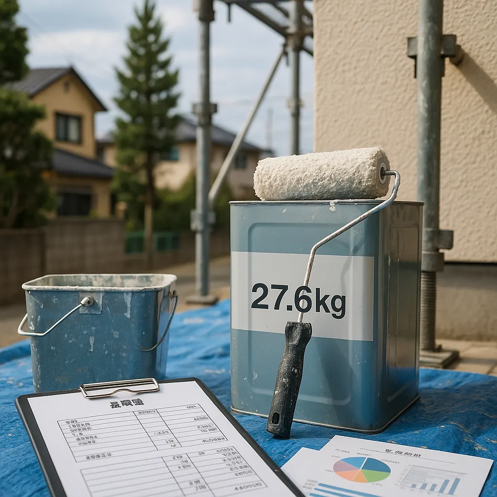 松戸市の外壁塗装27.6kgと2026年2月の現場でわかるケーアイ美フォームの強み