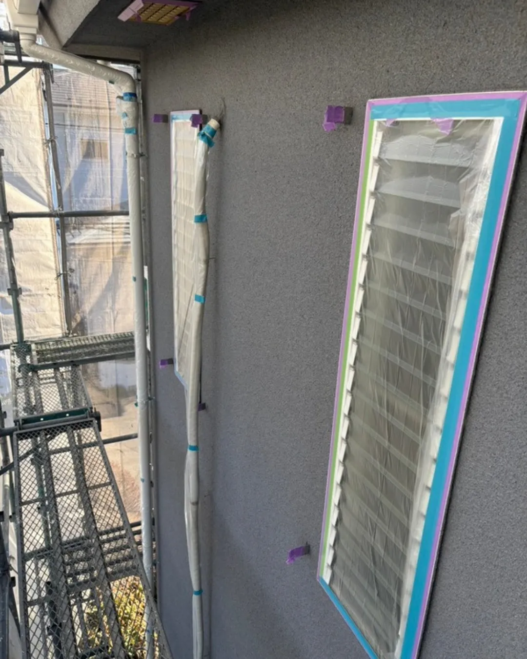 ー松戸市A様邸養生(屋根・外壁塗装工事)-