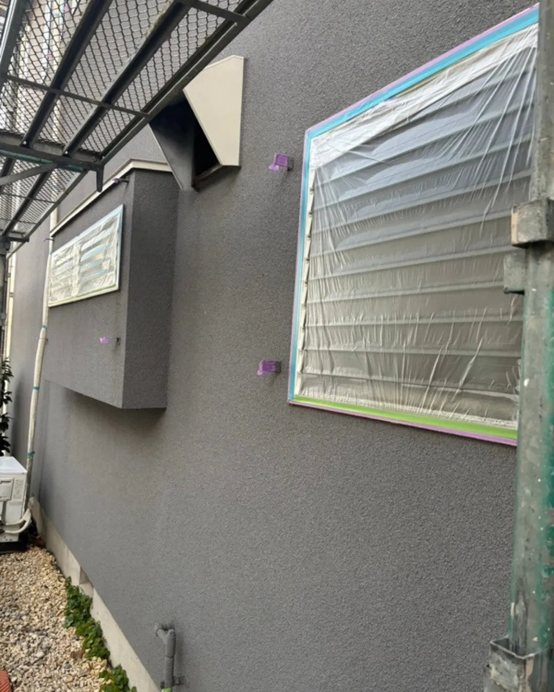 ー松戸市A様邸養生（屋根・外壁塗装工事）－