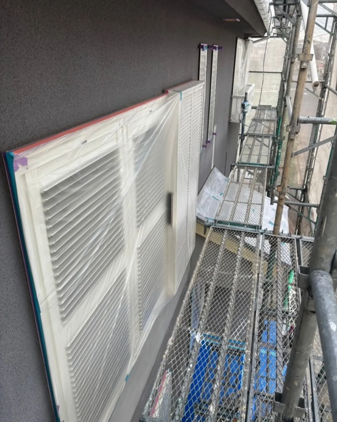 ー松戸市A様邸養生他（屋根・外壁塗装工事）－