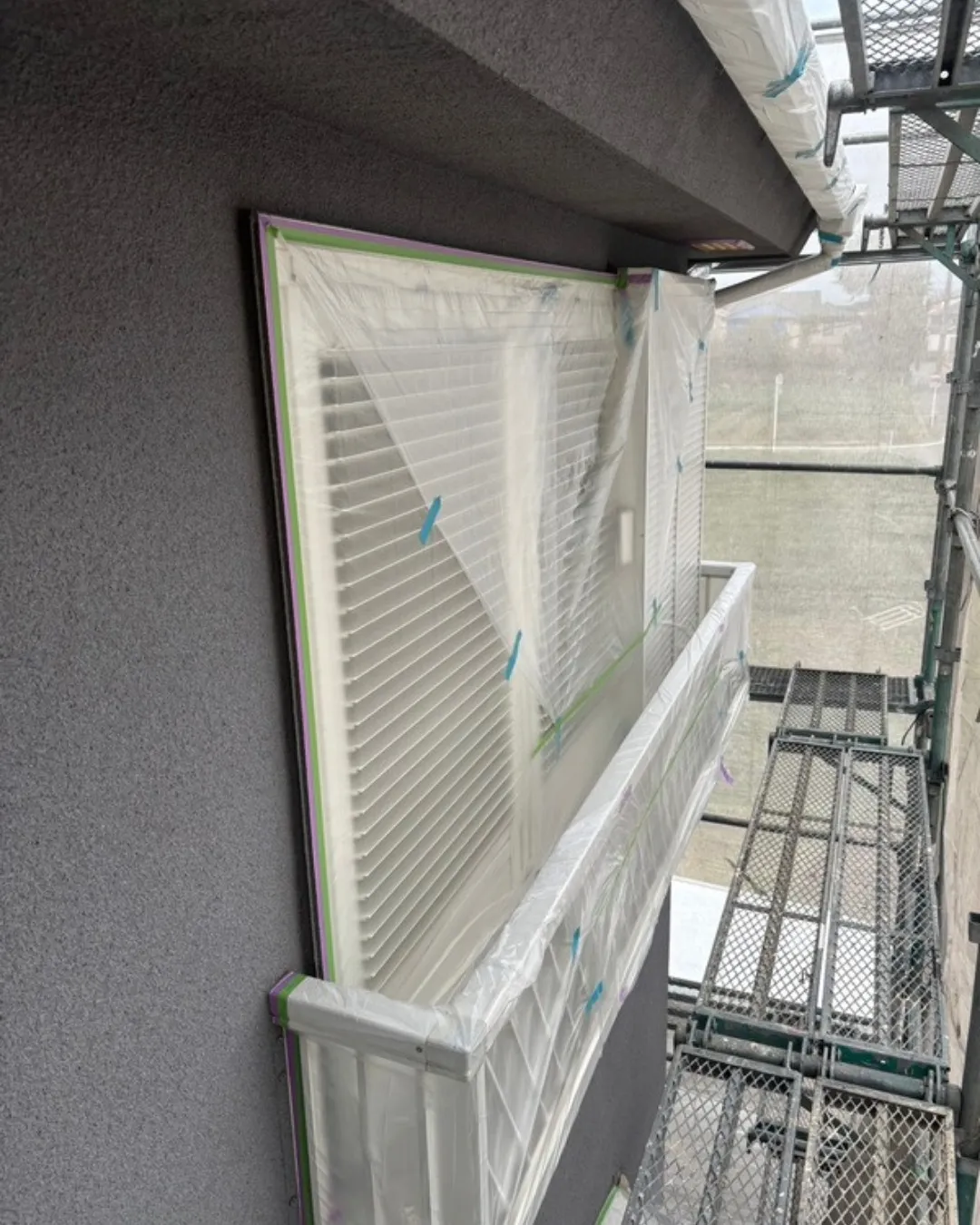 ー松戸市A様邸養生他（屋根・外壁塗装工事）－