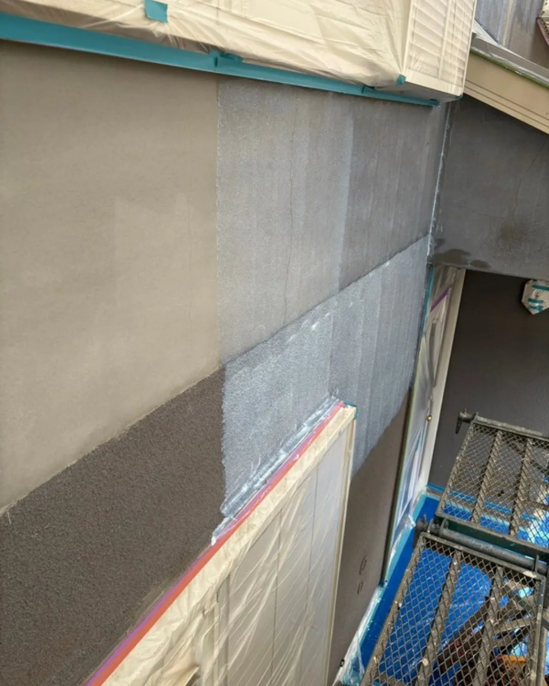 ー松戸市A様邸養生他（屋根・外壁塗装工事）－