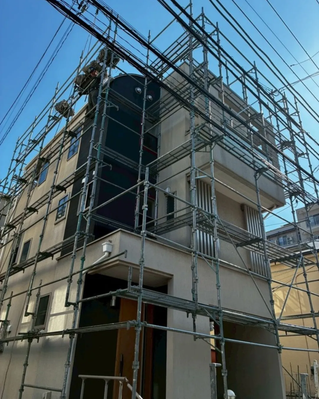 ー市川市O様邸足場組立（屋根・外壁塗装工事）－