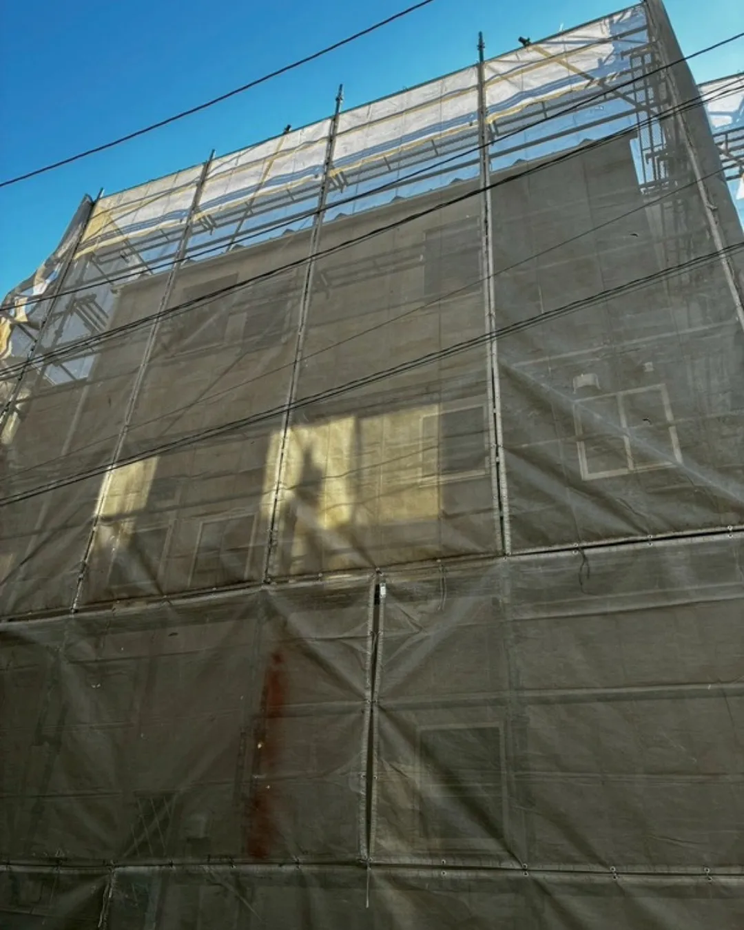 ー市川市O様邸足場組立（屋根・外壁塗装工事）－