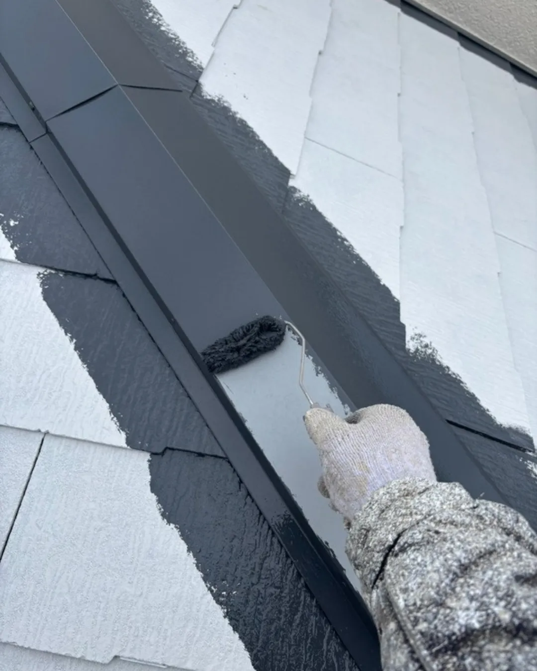 ー市川市O様邸屋根中塗り他（屋根・外壁塗装工事）－