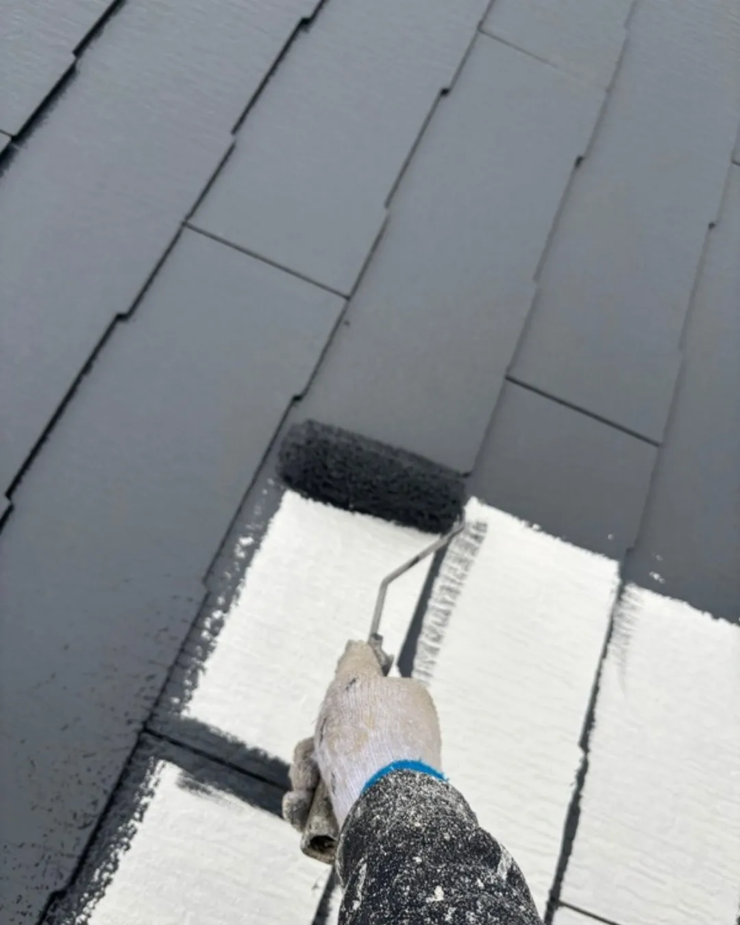 ー市川市O様邸屋根中塗り他（屋根・外壁塗装工事）－