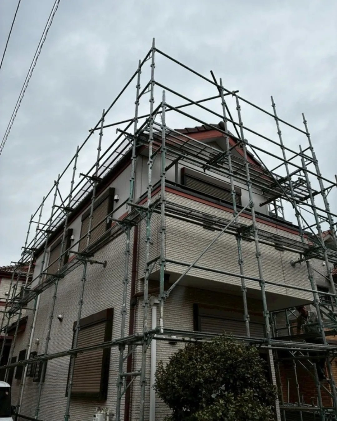 ー松戸市K様邸足場組立（屋根・外壁塗装工事）－