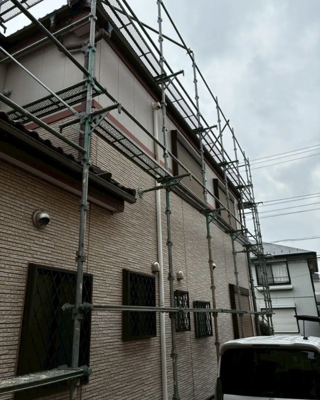 ー松戸市K様邸足場組立（屋根・外壁塗装工事）－