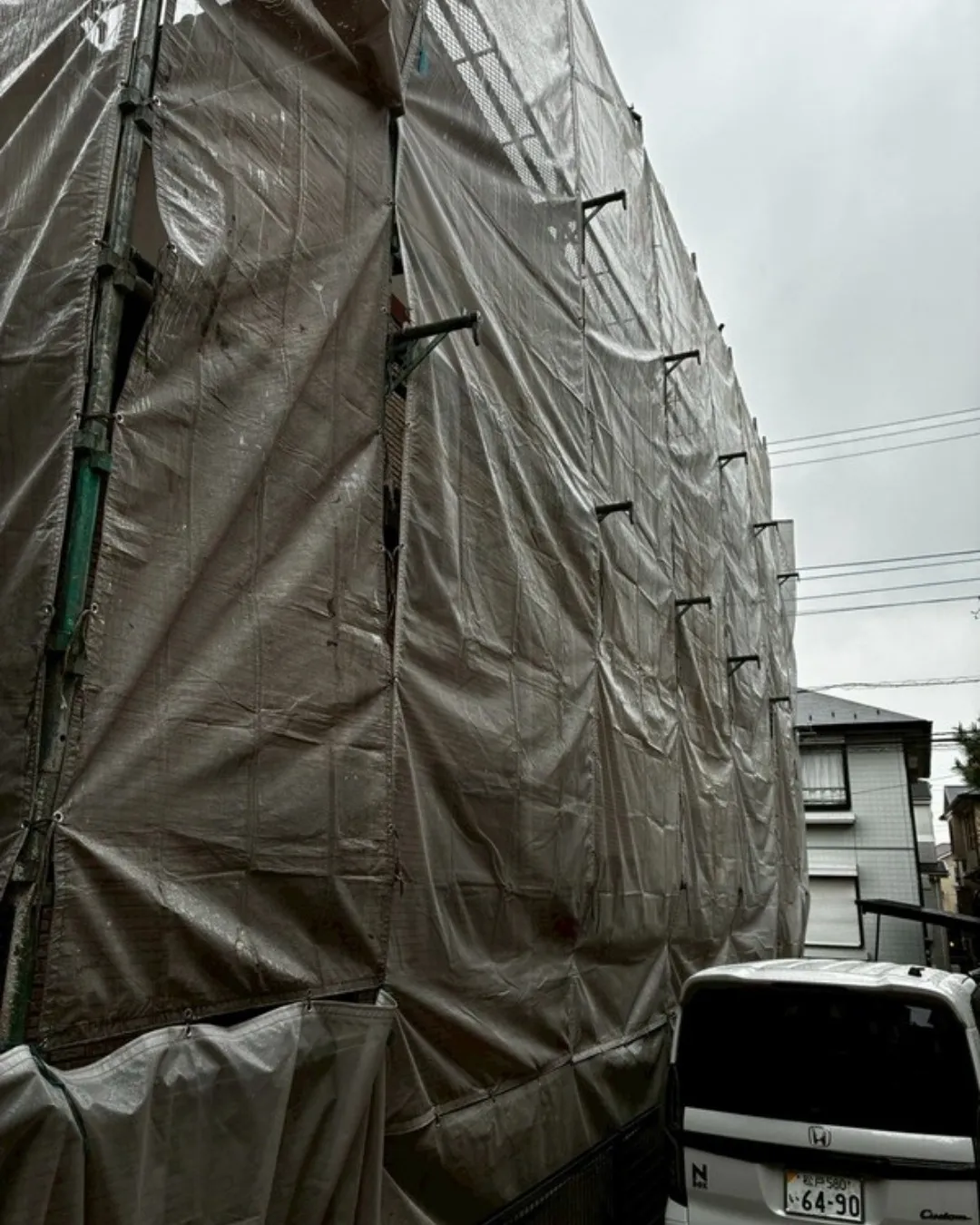 ー松戸市K様邸足場組立（屋根・外壁塗装工事）－