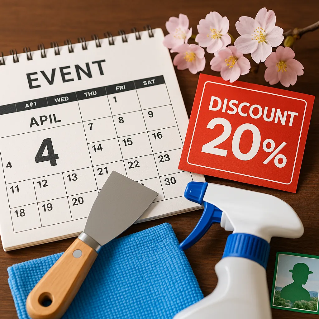 松戸市4月のイベント情報と割引キャンペーン｜有限会社ケーアイ美装