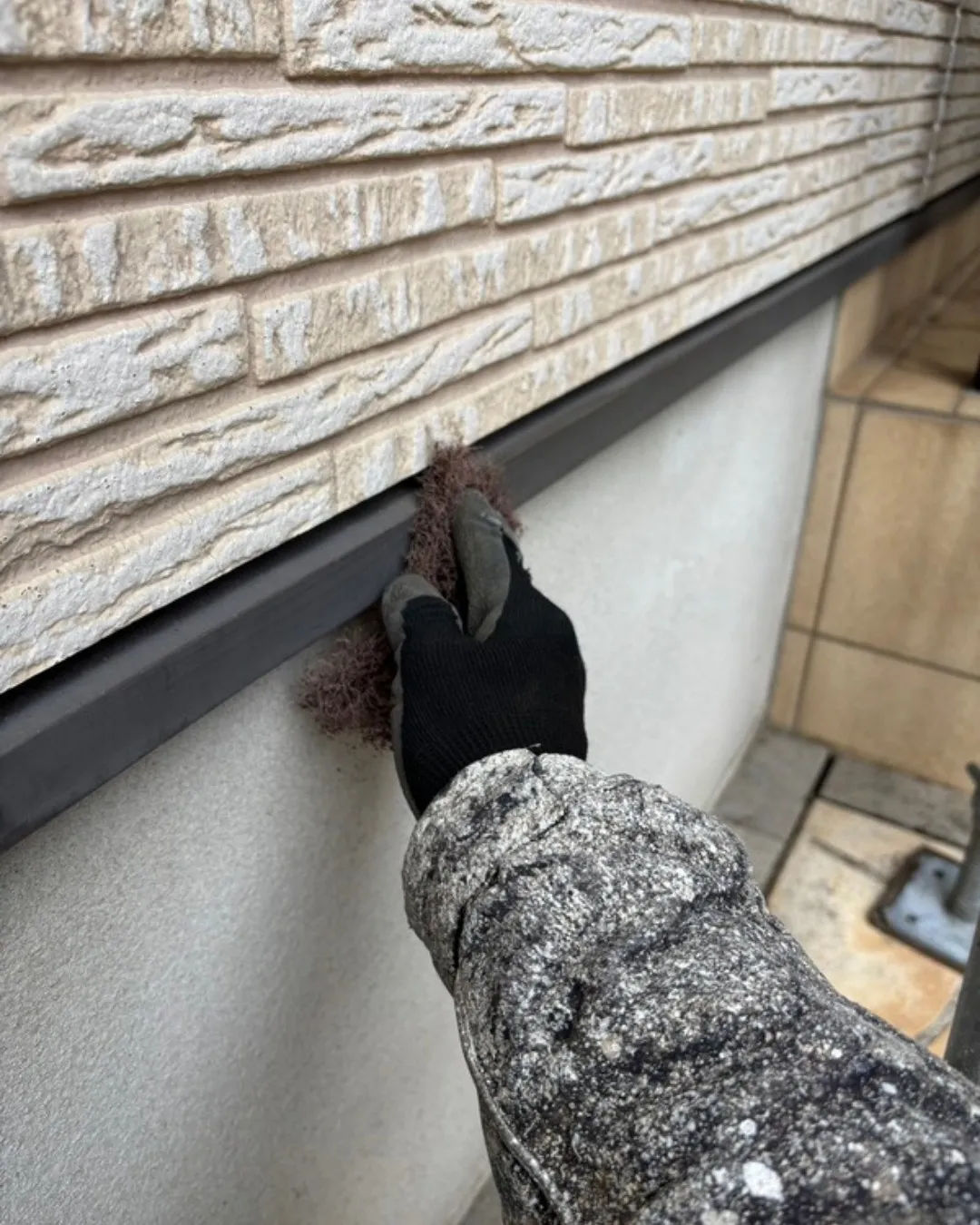 ー松戸市K様邸養生他（屋根・外壁塗装工事）－