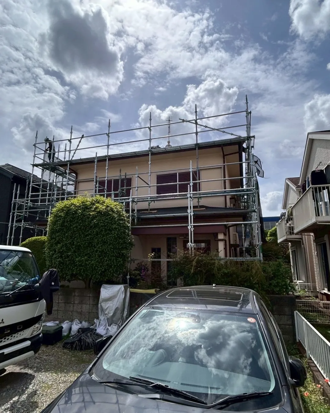 ー松戸市M様邸足場組立(屋根・外壁塗装工事)-