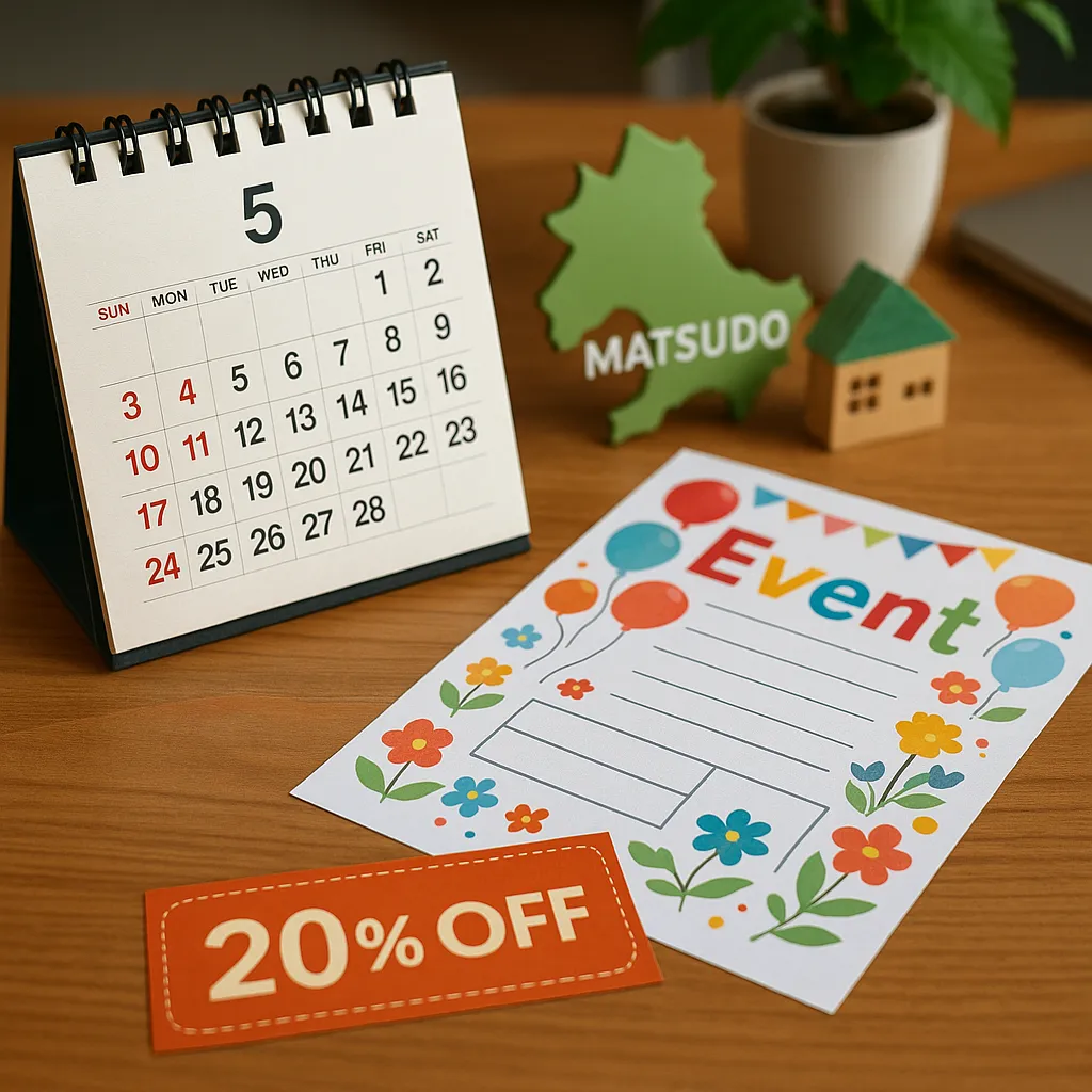 松戸市の5月イベント情報と割引キャンペーン｜有限会社ケーアイ美装