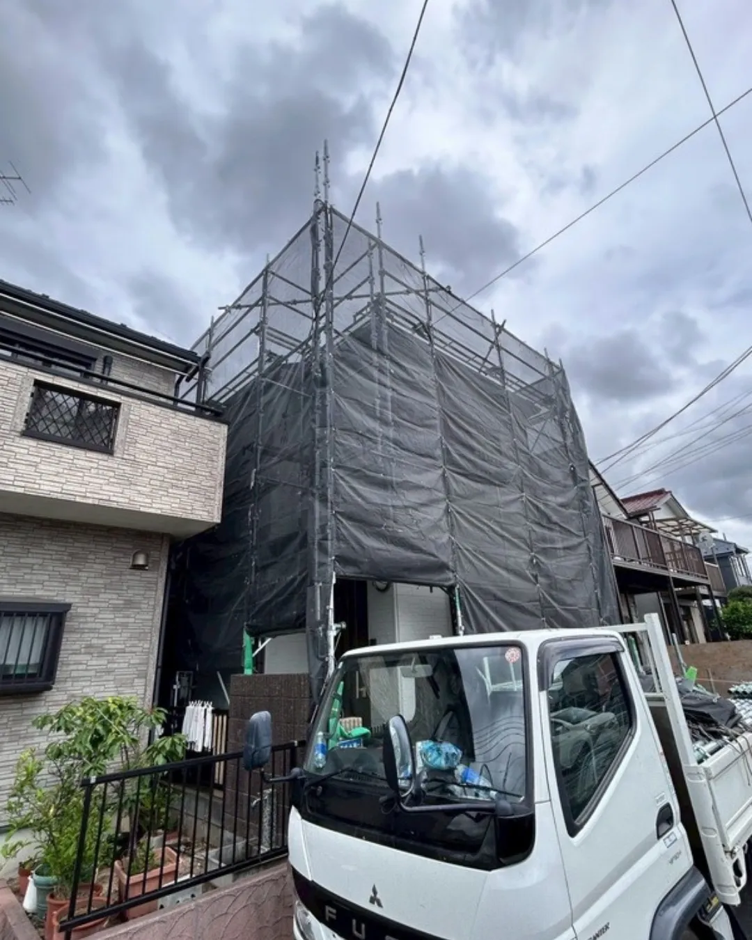 ー松戸市M様邸足場組立(屋根・外壁塗装工事)-