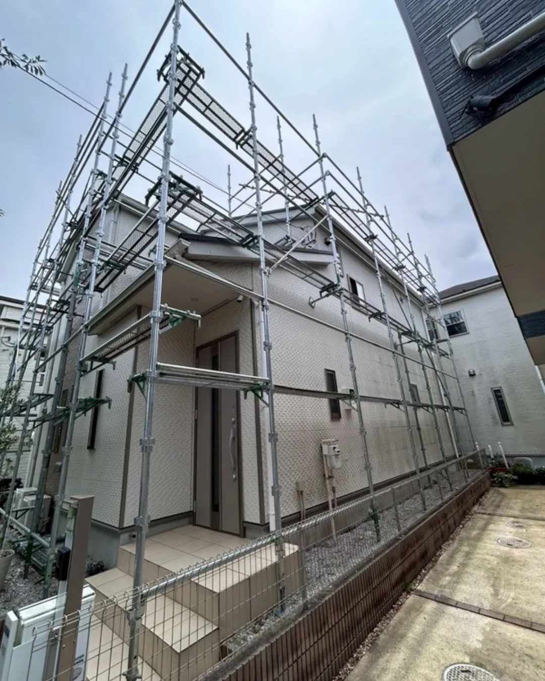 ー松戸市N様邸足場組立（屋根・外壁塗装工事）－
