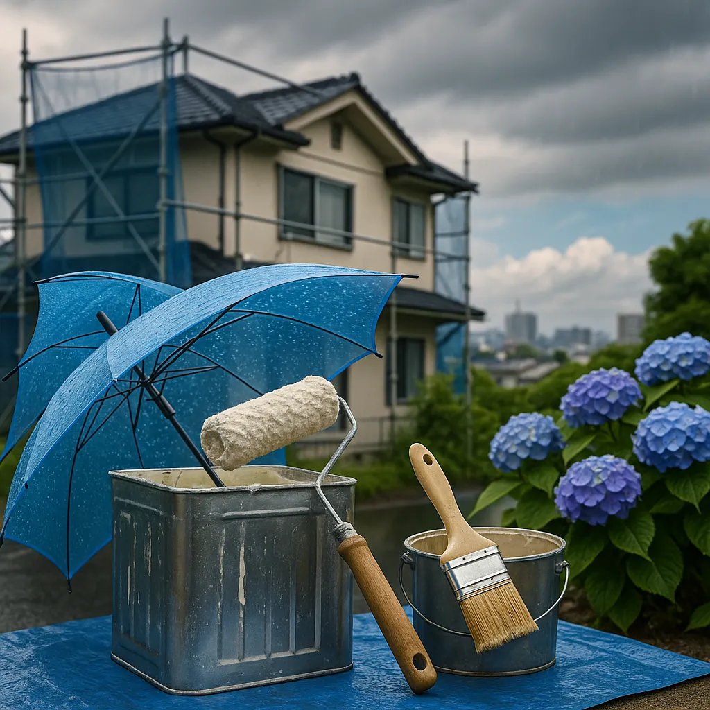 松戸市の外壁塗装は6月が正念場：雨対策のお役立ち情報