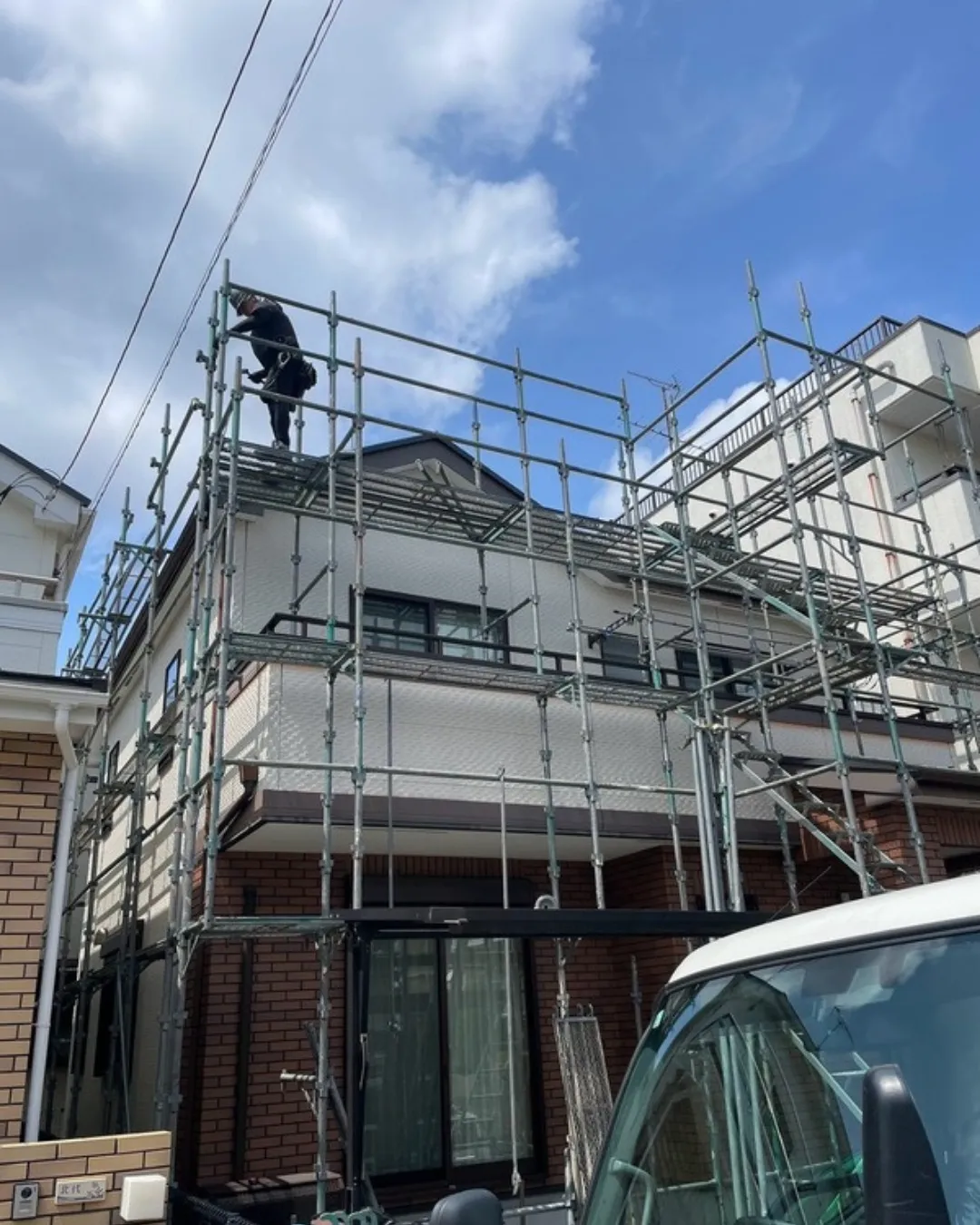 ー松戸市S様邸足場組立（屋根・外壁塗装工事）－