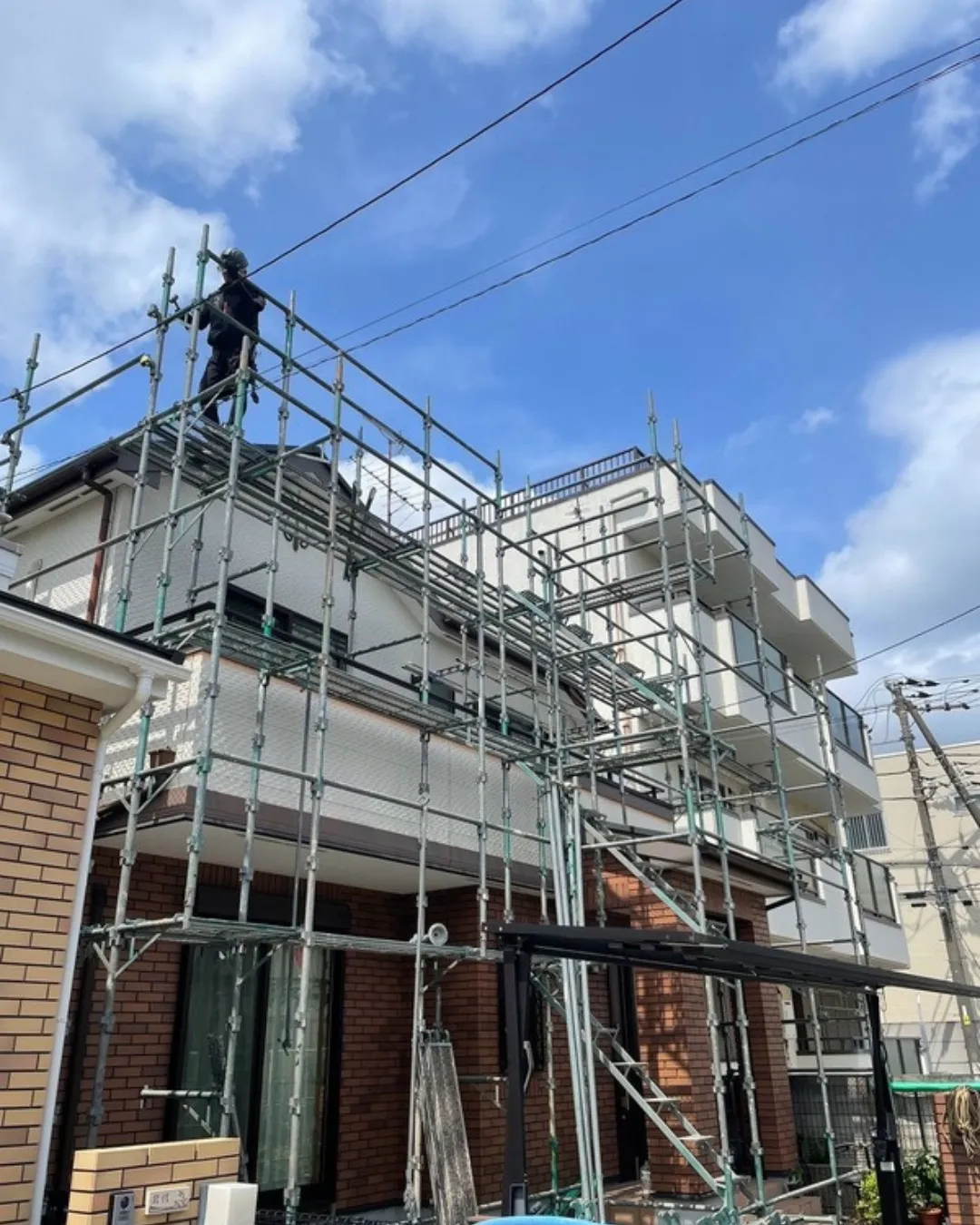 ー松戸市S様邸足場組立（屋根・外壁塗装工事）－