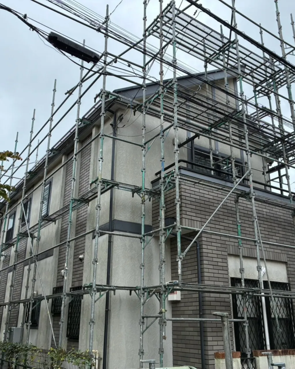 ー松戸市I様邸足場組立（屋根・外壁改修工事）－